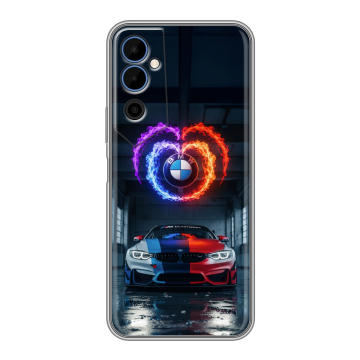 Силиконовый чехол на Tecno Pova Neo 2 с принтом BMW БМВ Силиконовый чехол на Tecno Pova Neo 2 с принтом BMW БМВ