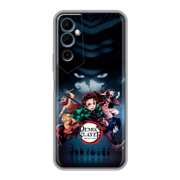 Силиконовый чехол на Tecno Pova Neo 2 с принтом Demon Slayer Клинок рассекающий демонов Силиконовый чехол на Tecno Pova Neo 2 с принтом Demon Slayer Клинок рассекающий демонов