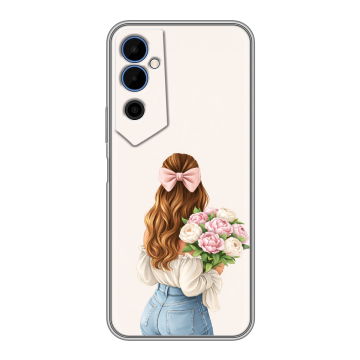 Силиконовый чехол на Tecno Pova Neo 2 с принтом женский