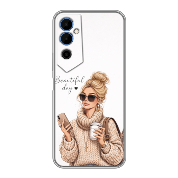 Силиконовый чехол на Tecno Pova Neo 2 с принтом женский Силиконовый чехол на Tecno Pova Neo 2 с принтом женский