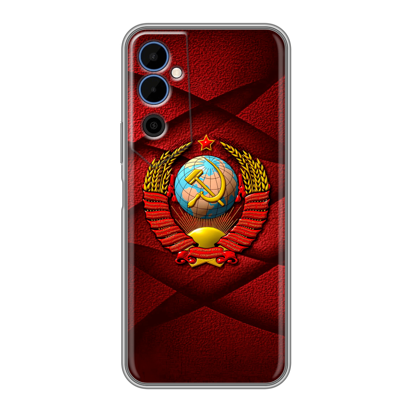 Силиконовый чехол на Tecno Pova Neo 2 с принтом Герб СССР Силиконовый чехол на Tecno Pova Neo 2 с принтом Герб СССР