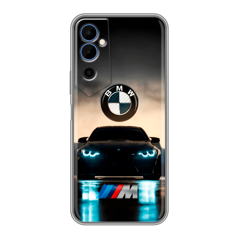 Силиконовый чехол на Tecno Pova Neo 2 с принтом БМВ BMW Силиконовый чехол на Tecno Pova Neo 2 с принтом БМВ BMW