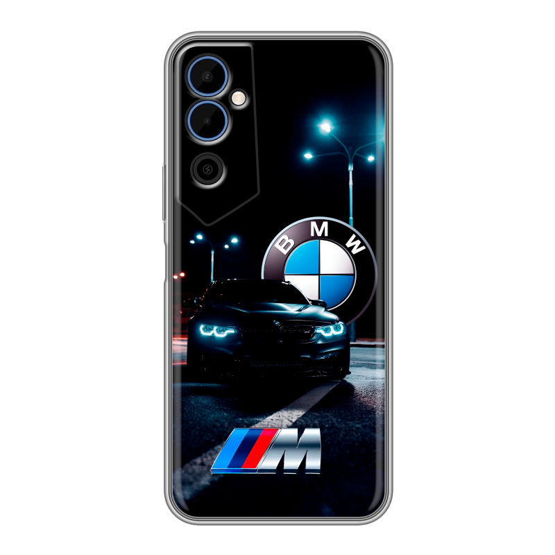 Силиконовый чехол на Tecno Pova Neo 2 с принтом БМВ BMW Силиконовый чехол на Tecno Pova Neo 2 с принтом БМВ BMW