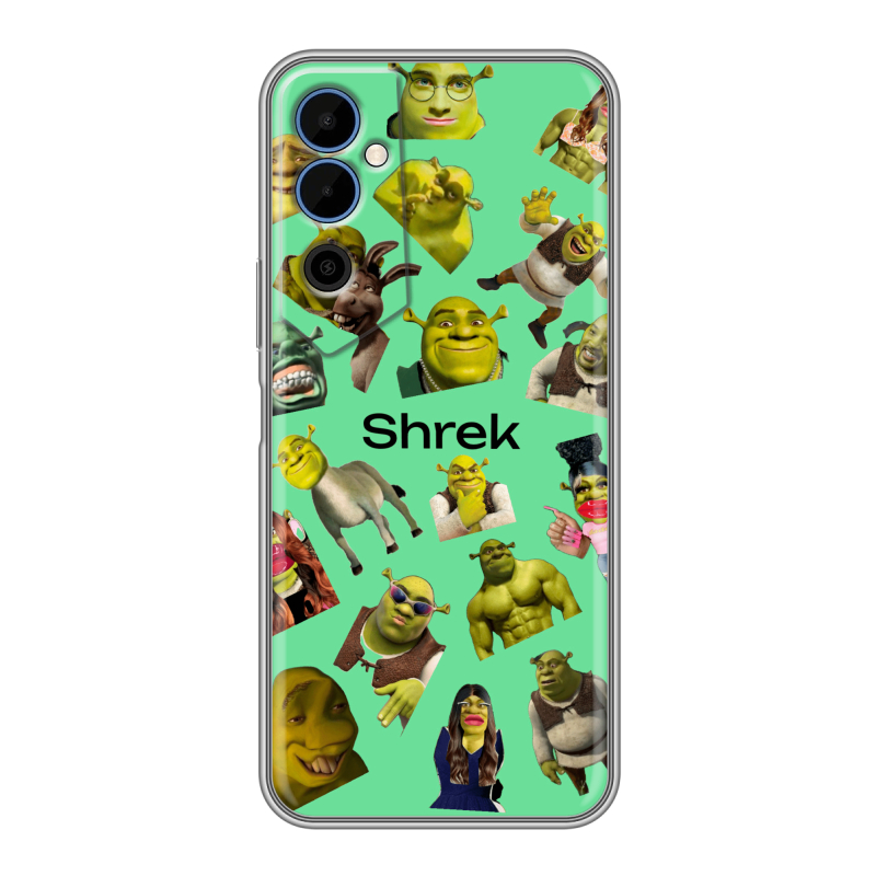 Силиконовый чехол на Tecno Pova Neo 2 с принтом Шрек Shrek Силиконовый чехол на Tecno Pova Neo 2 с принтом Шрек Shrek