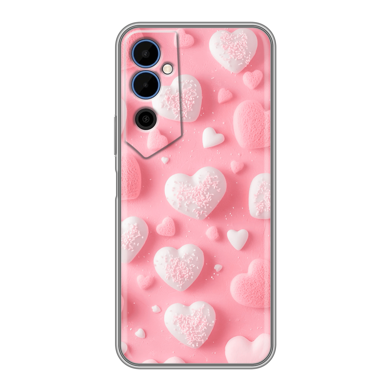 Силиконовый чехол на Tecno Pova Neo 2 с принтом Сердечки Силиконовый чехол на Tecno Pova Neo 2 с принтом Сердечки