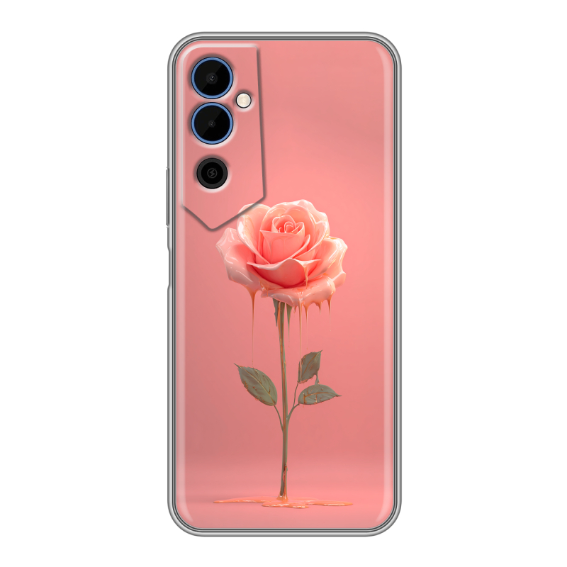 Силиконовый чехол на Tecno Pova Neo 2 с принтом Розовая роза Силиконовый чехол на Tecno Pova Neo 2 с принтом Розовая роза