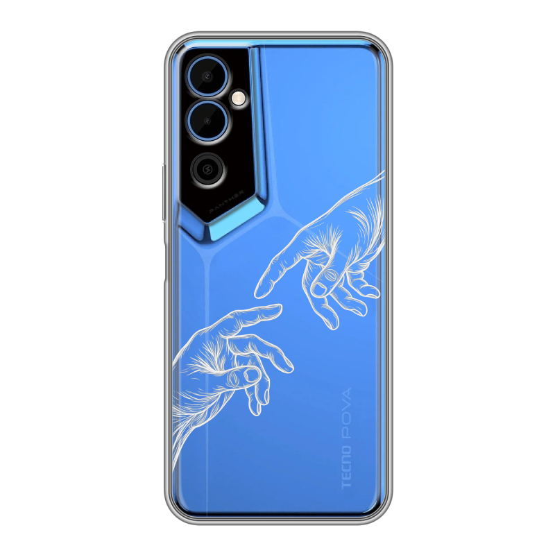 Силиконовый чехол на Tecno Pova Neo 2 с принтом Сотворение мира Силиконовый чехол на Tecno Pova Neo 2 с принтом Сотворение мира