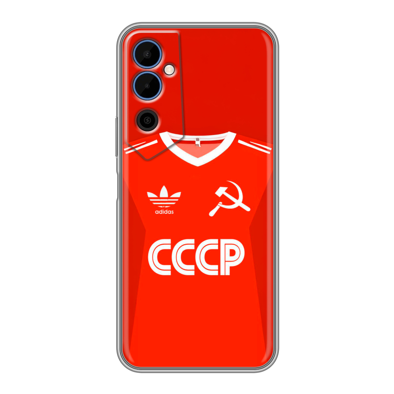 Силиконовый чехол на Tecno Pova Neo 2 с принтом Флаг Герб СССР Силиконовый чехол на Tecno Pova Neo 2 с принтом Флаг Герб СССР
