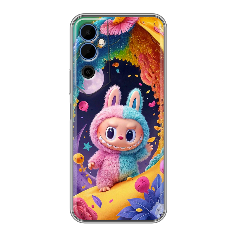 Силиконовый чехол на Tecno Pova Neo 2 с принтом Labubu Лабубу Силиконовый чехол на Tecno Pova Neo 2 с принтом Labubu Лабубу