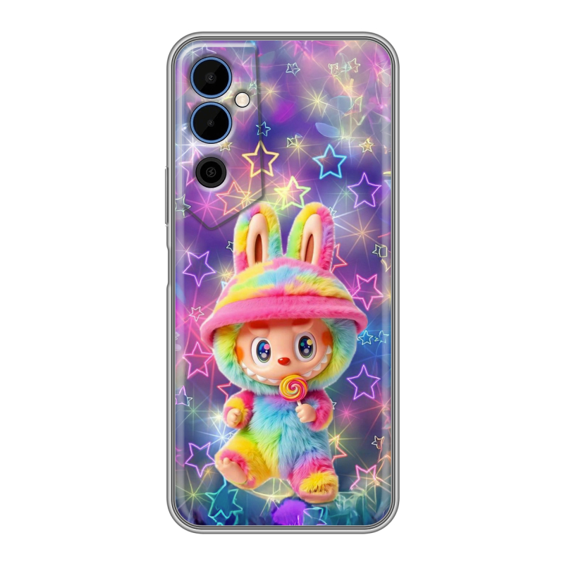 Силиконовый чехол на Tecno Pova Neo 2 с принтом Labubu Лабубу Силиконовый чехол на Tecno Pova Neo 2 с принтом Labubu Лабубу