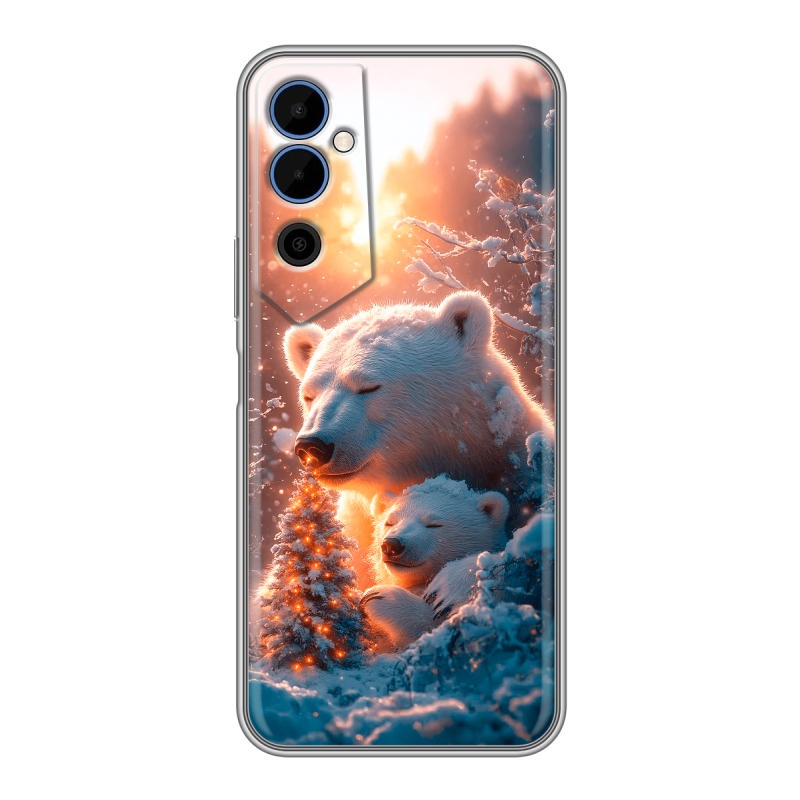 Силиконовый чехол на Tecno Pova Neo 2 с принтом Новый год Силиконовый чехол на Tecno Pova Neo 2 с принтом Новый год