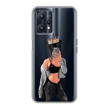 Силиконовый чехол на Realme 9 5G с принтом Женские принты Силиконовый чехол на Realme 9 5G с принтом Женские принты