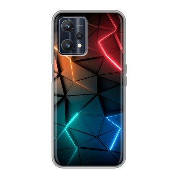 Силиконовый чехол на Realme 9 5G с принтом Абстракция неон Силиконовый чехол на Realme 9 5G с принтом Абстракция неон