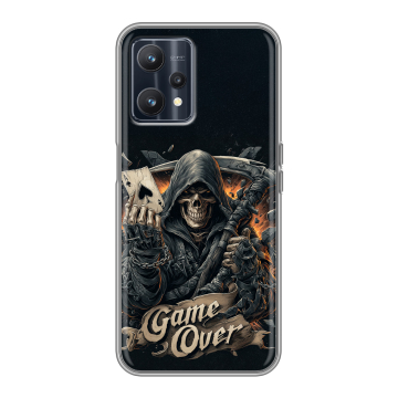 Силиконовый чехол на Realme 9 5G с принтом Скелет карты Силиконовый чехол на Realme 9 5G с принтом Скелет карты