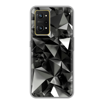Силиконовый чехол на Realme GT Neo 3T с принтом Черные кристаллы