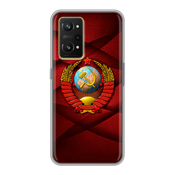 Силиконовый чехол на Realme GT Neo 3T с принтом Герб СССР