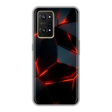 Силиконовый чехол на Realme GT Neo 3T с принтом Яркие абстракции