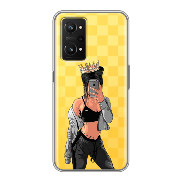 Силиконовый чехол на Realme GT Neo 3T с принтом Женские принты