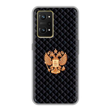 Силиконовый чехол на Realme GT Neo 3T с принтом Герб России принт