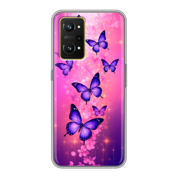 Силиконовый чехол на Realme GT Neo 3T с принтом Бабочки