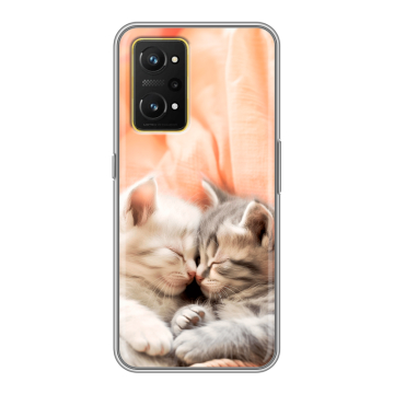 Силиконовый чехол на Realme GT Neo 3T с принтом Котята
