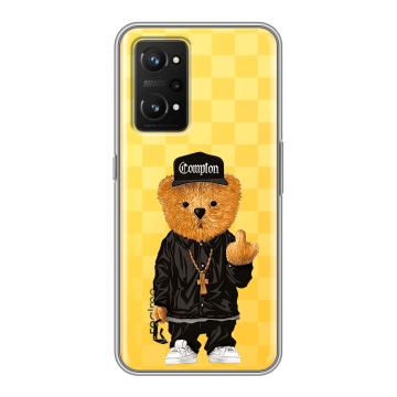 Силиконовый чехол на Realme GT Neo 3T с принтом Мишка