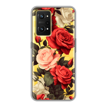 Силиконовый чехол на Realme GT Neo 3T с принтом Розы