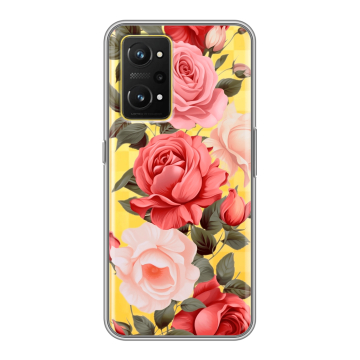 Силиконовый чехол на Realme GT Neo 3T с принтом Розы