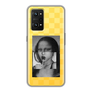 Силиконовый чехол на Realme GT Neo 3T с принтом Мона Лиза