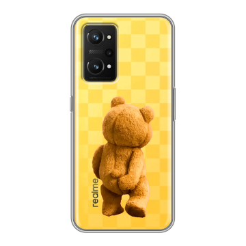 Силиконовый чехол на Realme GT Neo 3T с принтом Медведь