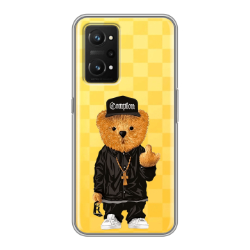 Силиконовый чехол на Realme GT Neo 3T с принтом Плюшевый медведь