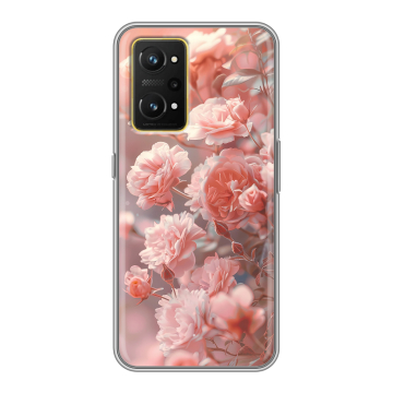 Силиконовый чехол на Realme GT Neo 3T с принтом Розовые розы