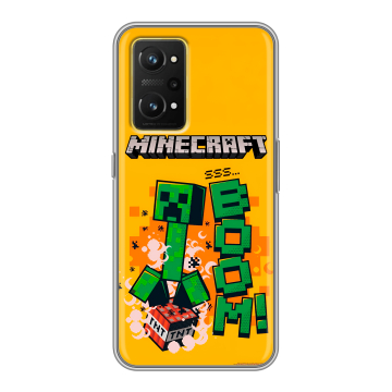 Силиконовый чехол на Realme GT Neo 3T с принтом Майнкрафт Minecraft