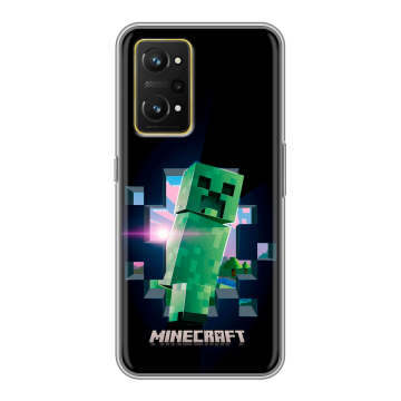 Силиконовый чехол на Realme GT Neo 3T с принтом Майнкрафт Minecraft