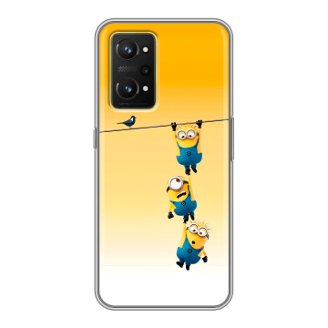 Силиконовый чехол на Realme GT Neo 3T с принтом Миньоны
