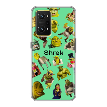 Силиконовый чехол на Realme GT Neo 3T с принтом Шрек Shrek Силиконовый чехол на Realme GT Neo 3T с принтом Шрек Shrek