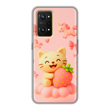 Силиконовый чехол на Realme GT Neo 3T с принтом для девочек