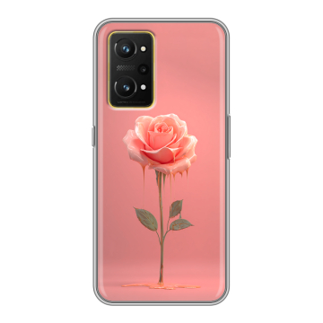 Силиконовый чехол на Realme GT Neo 3T с принтом Розовая роза Силиконовый чехол на Realme GT Neo 3T с принтом Розовая роза