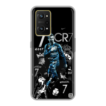 Силиконовый чехол на Realme GT Neo 3T с принтом Реал Роналдо