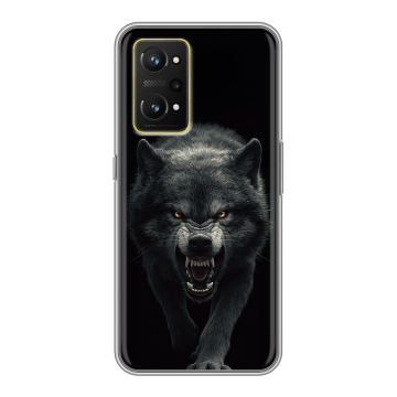 Силиконовый чехол на Realme GT Neo 3T с принтом Волк