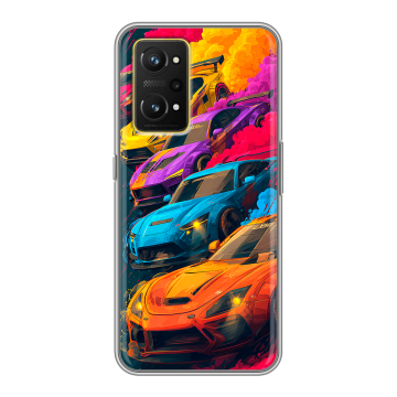 Силиконовый чехол на Realme GT Neo 3T с принтом Тачки Силиконовый чехол на Realme GT Neo 3T с принтом Тачки