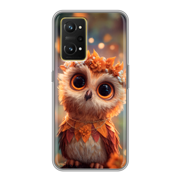 Силиконовый чехол на Realme GT Neo 3T с принтом Милая сова Силиконовый чехол на Realme GT Neo 3T с принтом Милая сова