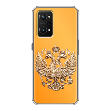 Силиконовый чехол на Realme GT Neo 3T с принтом Герб Флаг России Силиконовый чехол на Realme GT Neo 3T с принтом Герб Флаг России