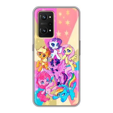 Силиконовый чехол на Realme GT Neo 3T с принтом My little pony Дружба чудо