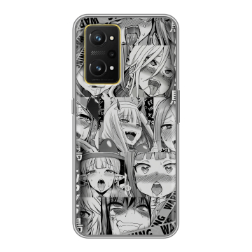 Силиконовый чехол на Realme GT Neo 3T с принтом Ahegao Ахегао Аниме Силиконовый чехол на Realme GT Neo 3T с принтом Ahegao Ахегао Аниме
