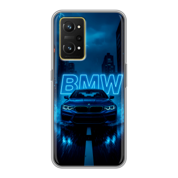 Силиконовый чехол на Realme GT Neo 3T с принтом BMW БМВ
