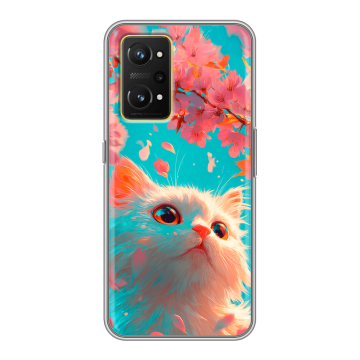 Силиконовый чехол на Realme GT Neo 3T с принтом Красивый кот Силиконовый чехол на Realme GT Neo 3T с принтом Красивый кот