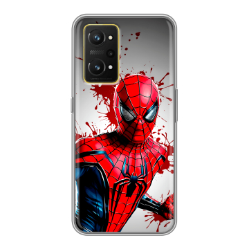 Силиконовый чехол на Realme GT Neo 3T с принтом Spiderman Человек паук