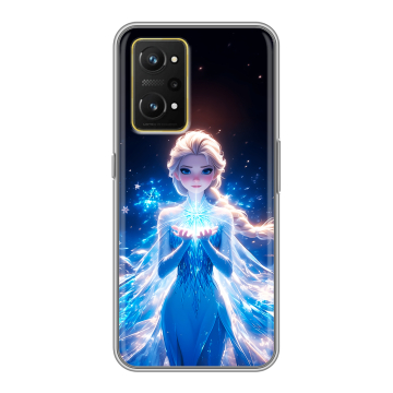 Силиконовый чехол на Realme GT Neo 3T с принтом Холодное сердце Frozen