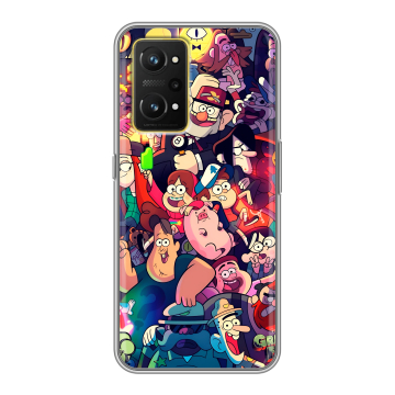 Силиконовый чехол на Realme GT Neo 3T с принтом Gravity Falls Гравити Фолз